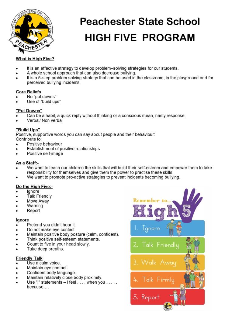 High 5 Approach Child Development ENewsletter